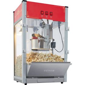 Popcorn Maker, 1440W Popcorn Popper Machine, 12 Oz Kettle Makes 80 Cups per Batch, Countertop Popcorn Maker with Tempered Glass